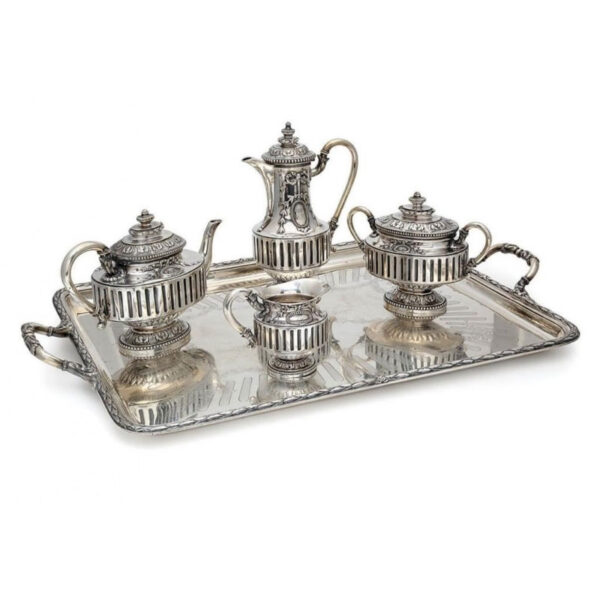 Antika Gümüş Çay Takımı